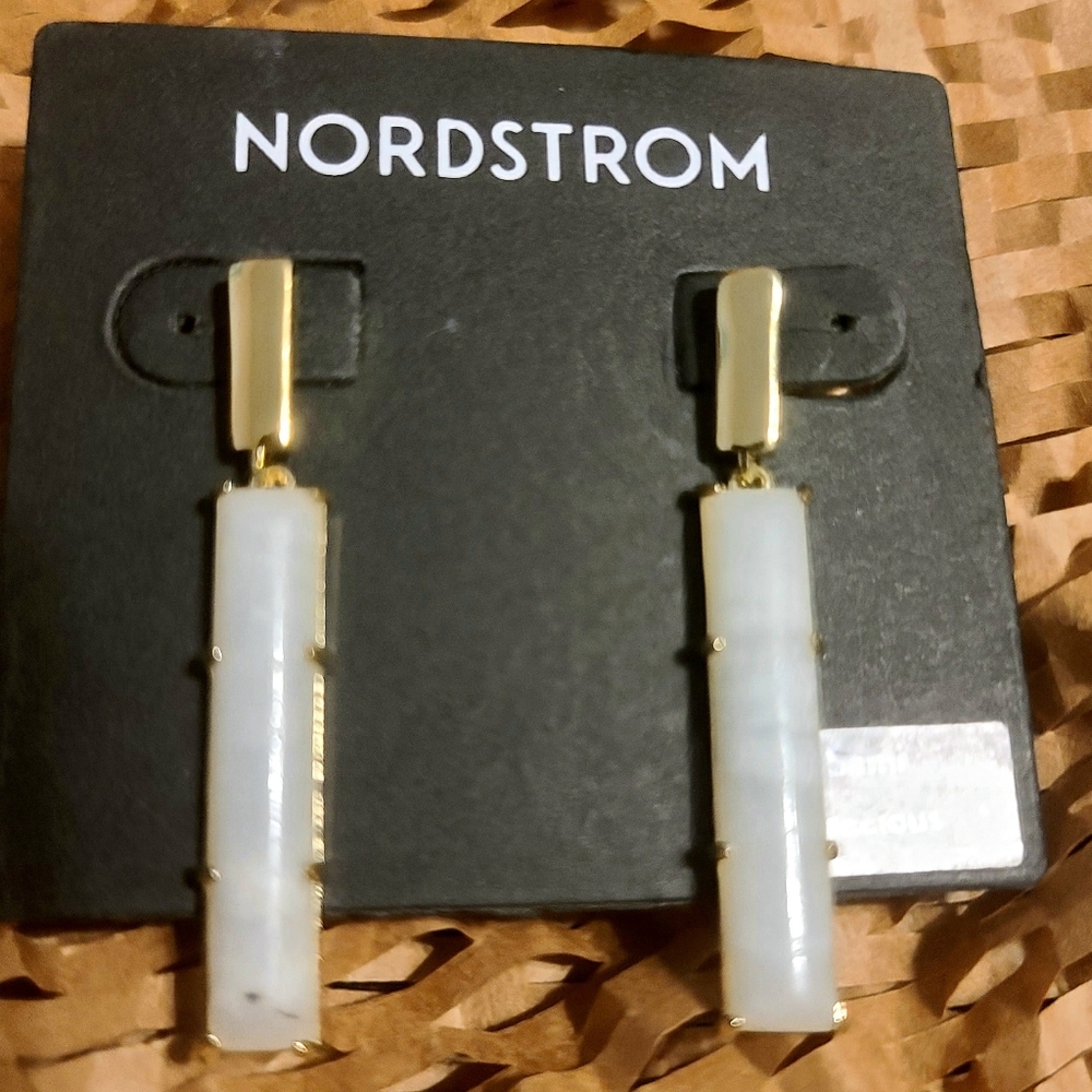 Nordstrom Gold and Amazonite Earrings